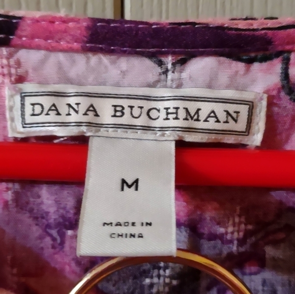 Dana Buchman Size Medium woman Long Sleeve Blouse Shirt Top - Picture 4 of 6
